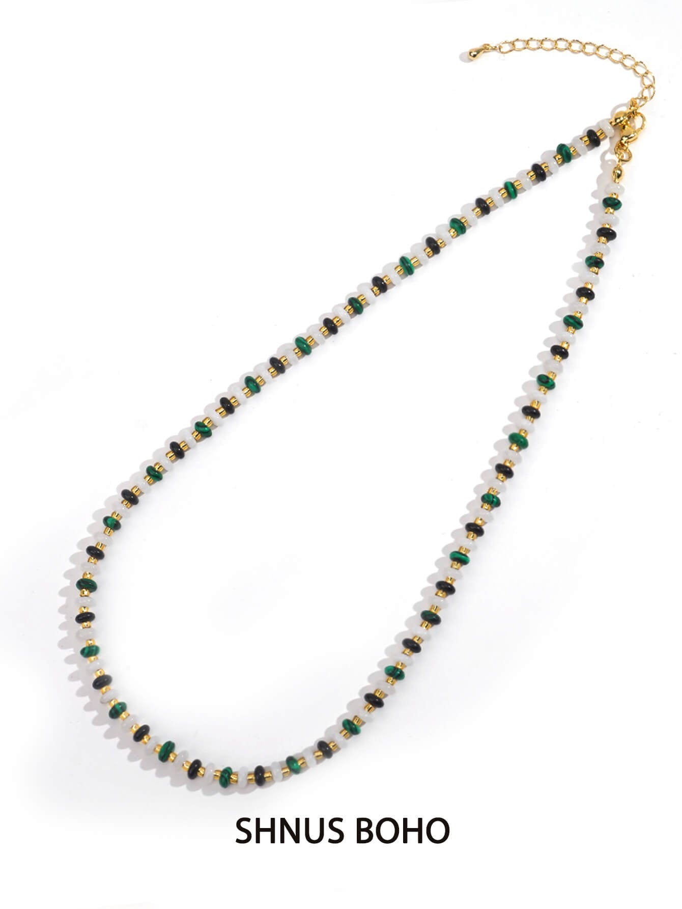 Boho Chic Natural Stone Beaded Choker Necklace