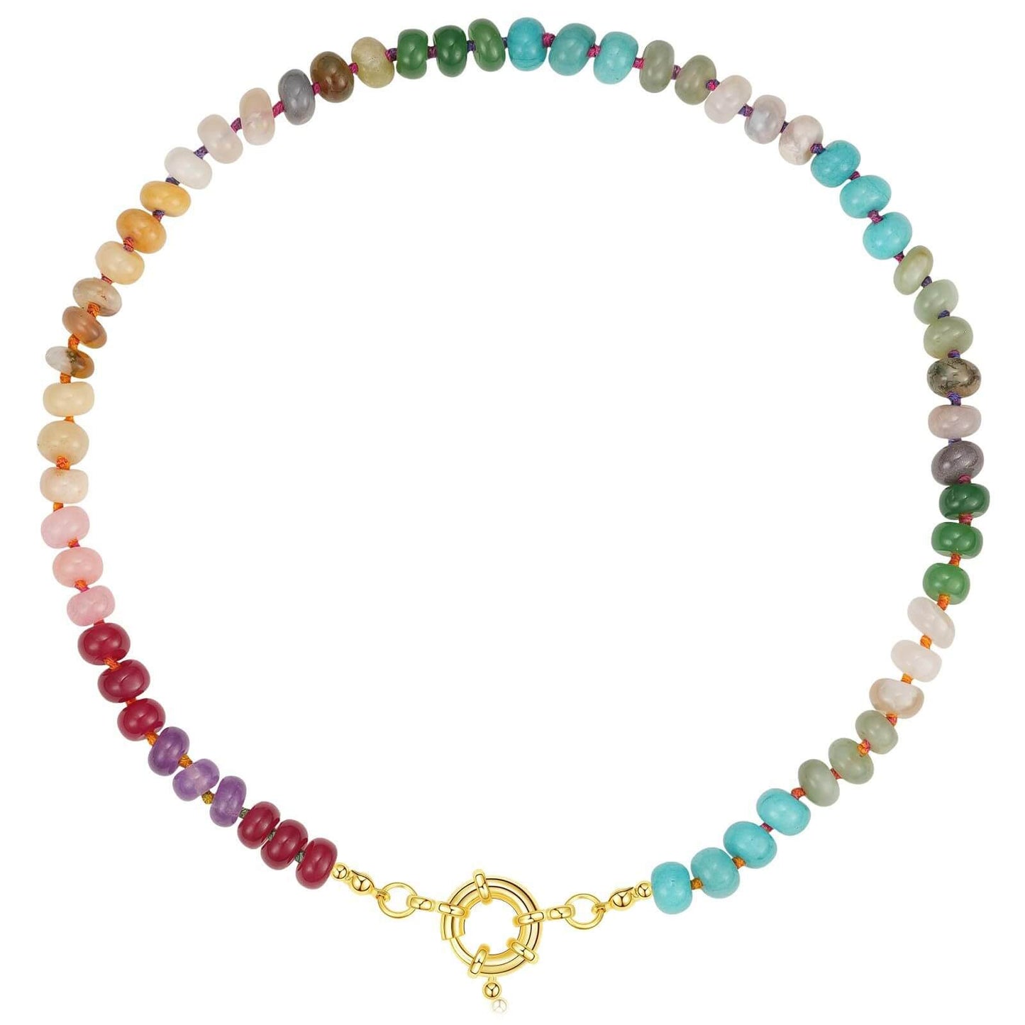 Vivid Earth & Ocean Natural Stone Beaded Choker