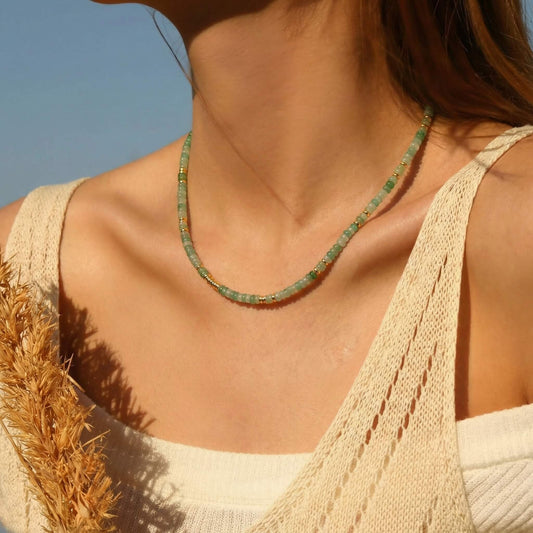 Handcrafted Natural Beaded Choker Necklace