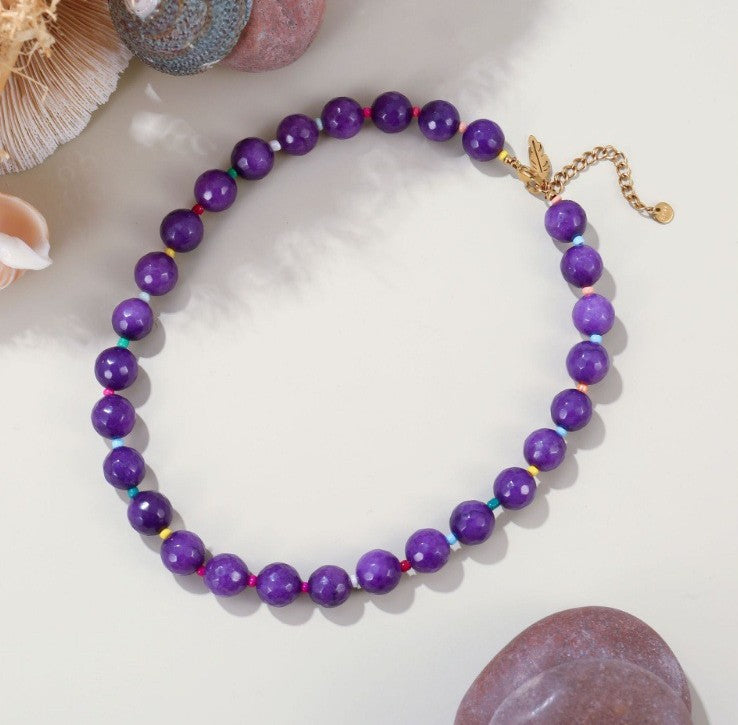 Gemstone beaded necklace
