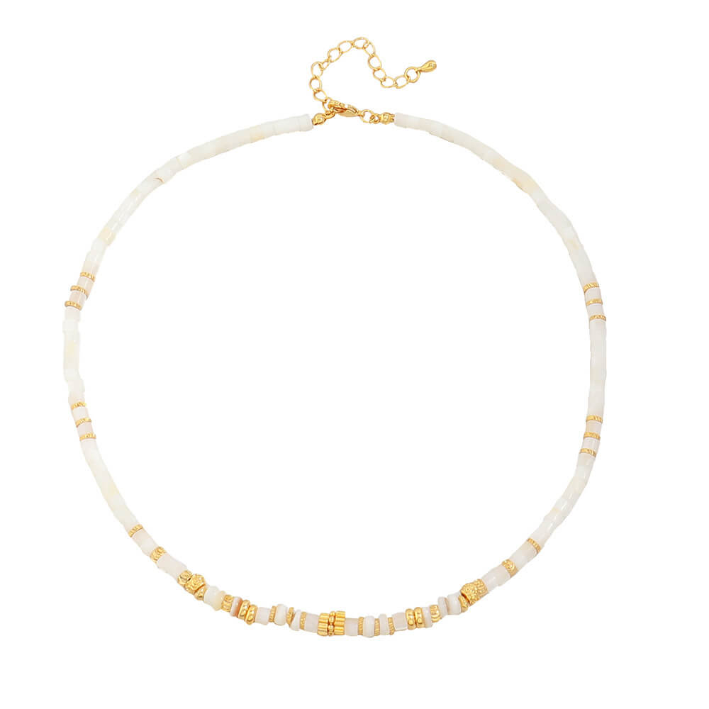 Summer Shell Beaded Choker Necklace