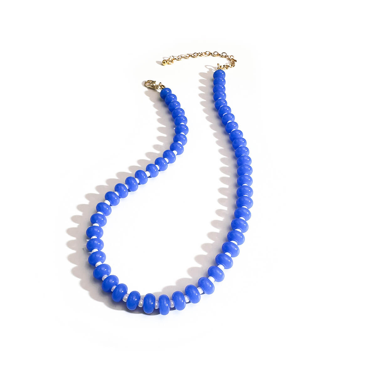 Serene Blue Agate Beaded Choker Necklace