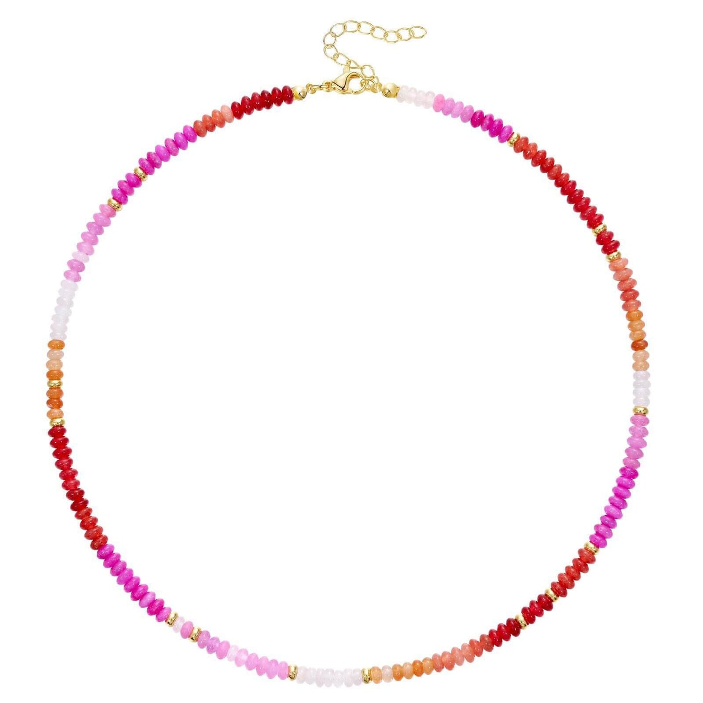 Summer Boho Gradient Natural Stone Choker Necklace