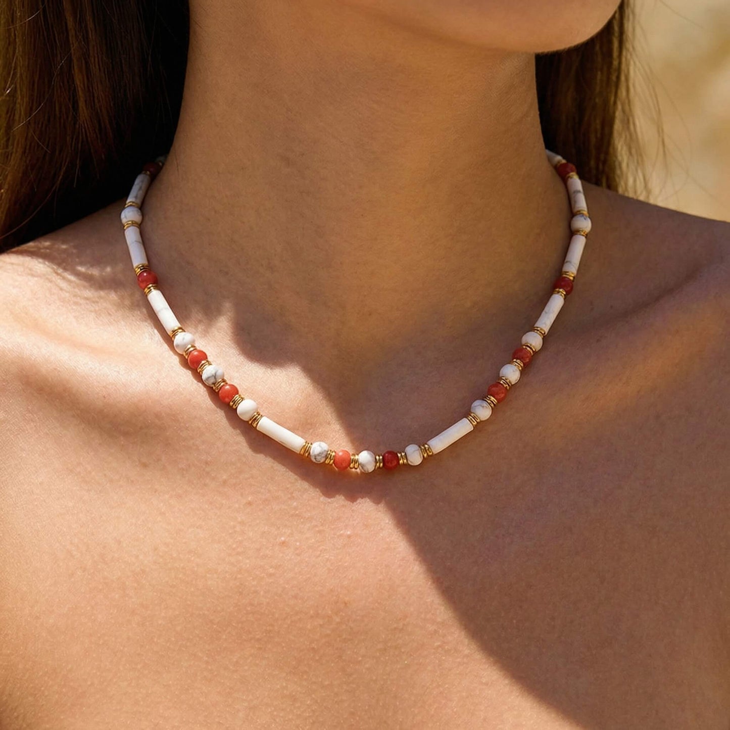 Natural Beaded Choker Necklace